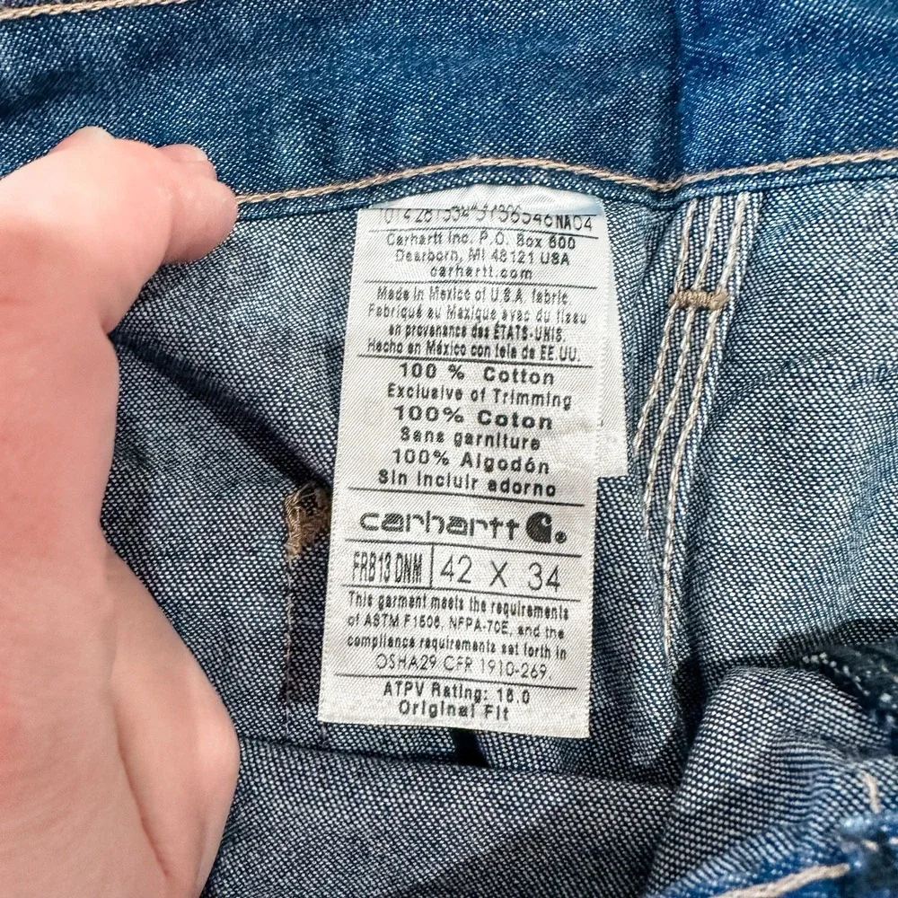 Carhartt Fire‎ Resistant Men's Jeans Size 42X34 NEW